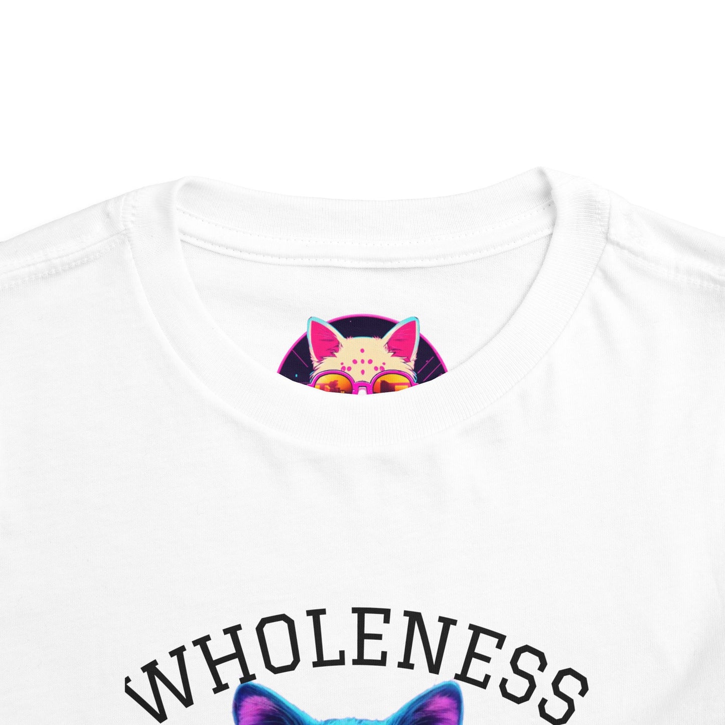 Colorful Gamer Cat Toddler Tee, Kids T-Shirt, Fun Short Sleeve Shirt, Wholeness Graphic Tee, Art Lover Gift