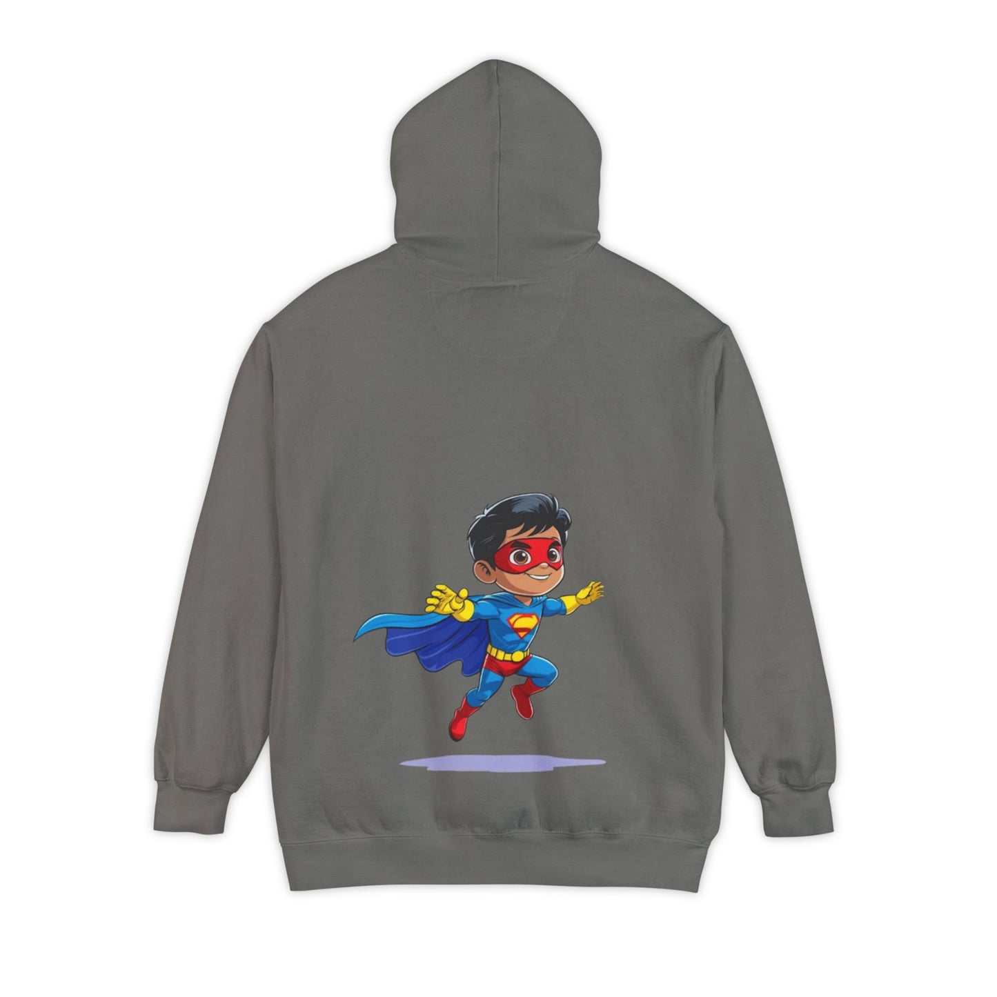 Cool Cartoon Superhero Hoodie, Unisex Garment-Dyed Hoodie, Kids Gift, Casual Wear, Fun & Stylish, Perfect for Birthdays