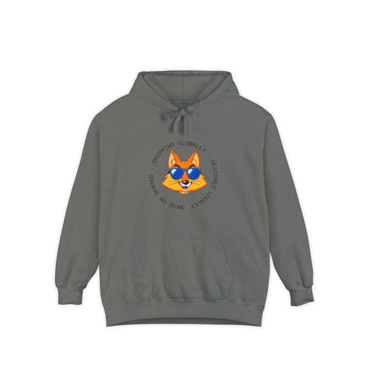 Cool Cartoon Superhero Hoodie, Unisex Garment-Dyed Hoodie, Kids Gift, Casual Wear, Fun & Stylish, Perfect for Birthdays