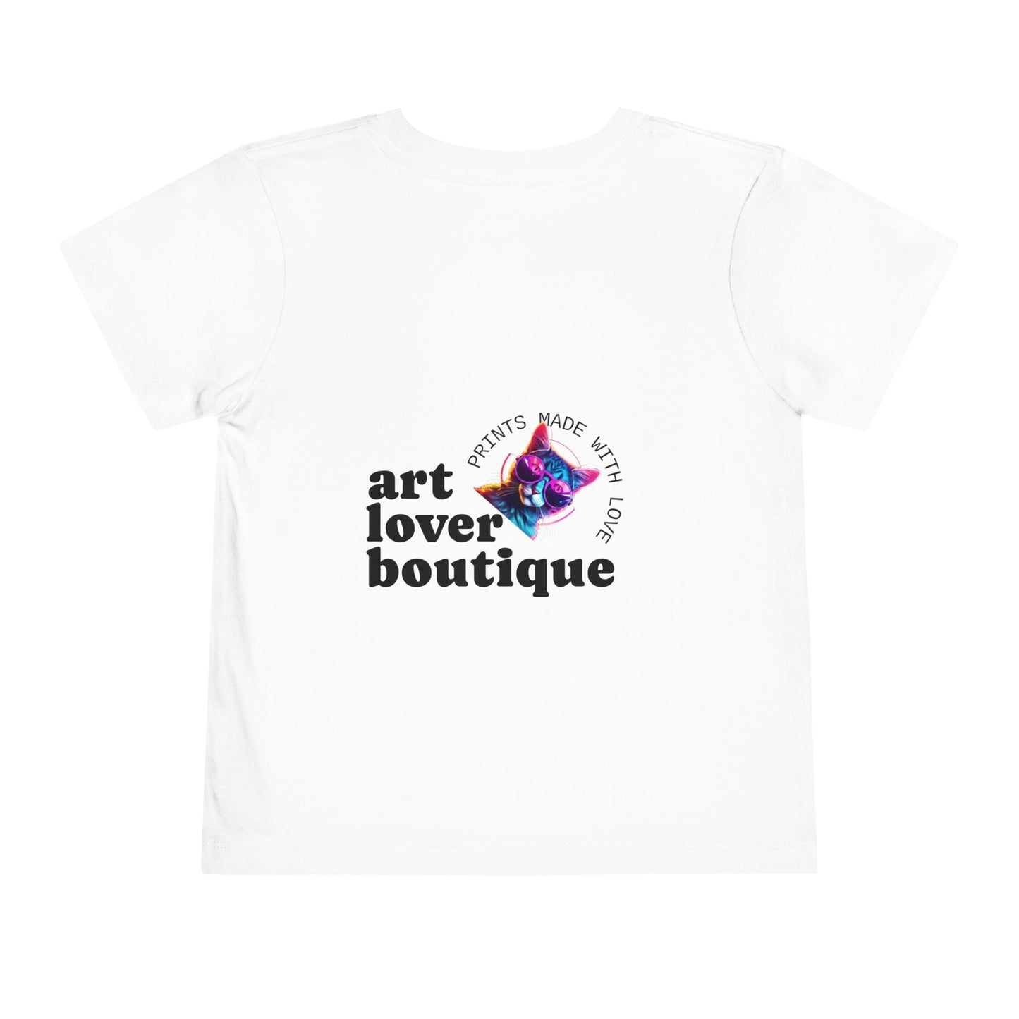 Colorful Gamer Cat Toddler Tee, Kids T-Shirt, Fun Short Sleeve Shirt, Wholeness Graphic Tee, Art Lover Gift